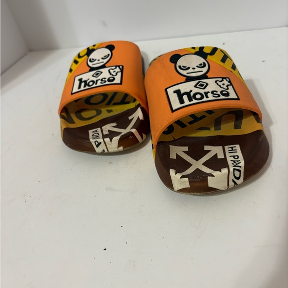 panda slides which open-toed sandal featuring a design with a panda on the strap - Picture 3 of 6